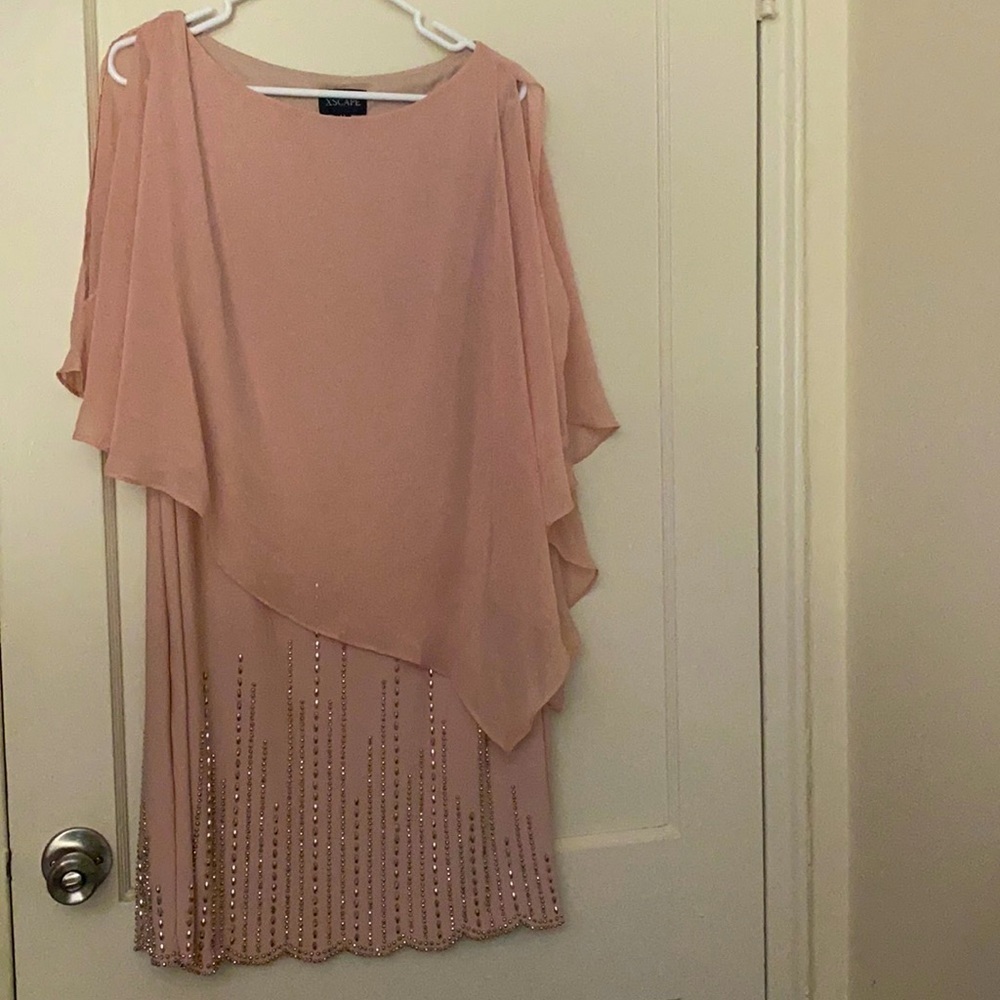 Xscape faint pinkish/cream dress size: 14